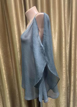 Лёгкая, воздушная, пляжная полупрозрачная блузка туника парео boohoo с вырезами на плечах размер s5 фото