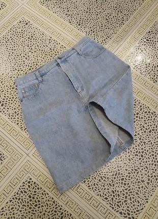Женская джинсовая юбка мини4 фото