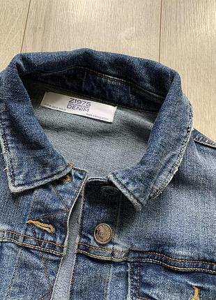 Zara джинсовый пиджак жакет джинсовка6 фото