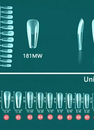 Гелеві типси для нарощування нігтів 24 шт.