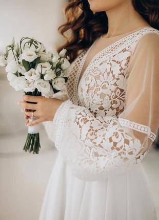 Весільна сукня в стилі бохо🤍2 фото