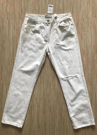 Новые (с этикеткой) белые джинсы boyfriend / бойфренд от next, размер 16l, укр 50-52-541 фото
