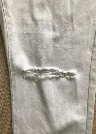 Новые (с этикеткой) белые джинсы boyfriend / бойфренд от next, размер 16l, укр 50-52-546 фото
