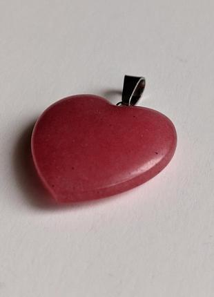 Кулон из натурального камня турмалин в форме сердечка - оригинальный подарок девушке5 фото