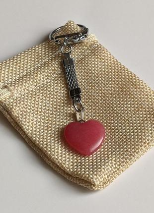 Кулон из натурального камня турмалин в форме сердечка - оригинальный подарок девушке4 фото