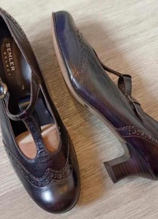 Классные туфли из натуральной кожи semlerе