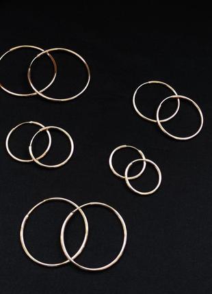 Класичні жіночі сережки - каблучки "гладка досконалість" 25 мм xuping jewelry солідний подарунок дівчині5 фото