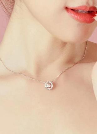 Набір сережки та кольє "алмазні золоті кружечки" - оригінальний солідний подарунок у футлярі для дівчини4 фото