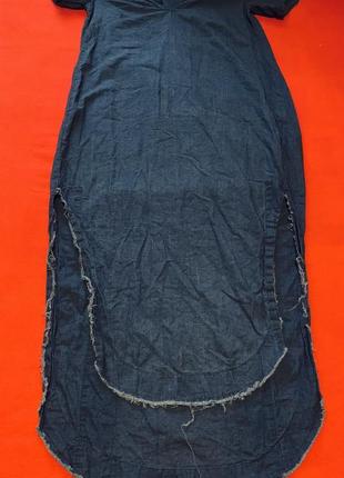 Крутое котоновое платье-макси тrafaluc denimwear от zara р.s в идеале!1 фото