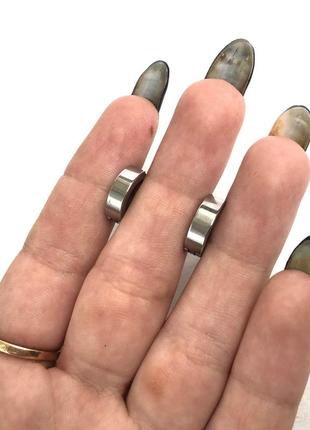 Кліпси - кільця круглі сталеві сережки - обманки з медичної сталі6 фото