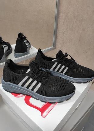 Кроссовки сетка, мужские черные