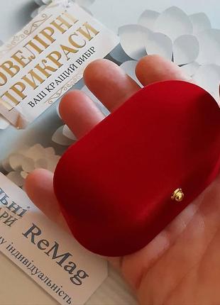 Бархатный красный футляр для подарочной упаковки пары обручальных колец или наборов двух колец5 фото