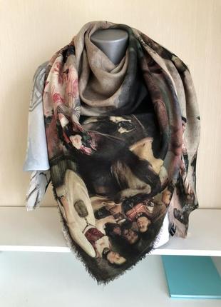 Шикарный большой платок картина kafer