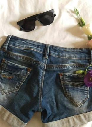 Літні міні джинсові шорти з підворотом2 фото