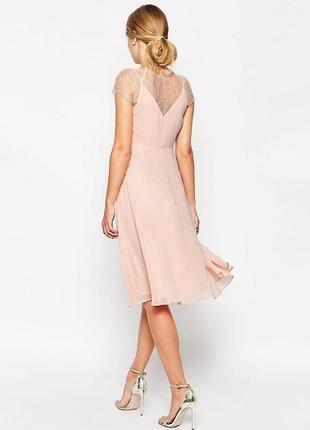 Ніжне зефирное сукню із круживом рожеве плаття нарядне9 фото