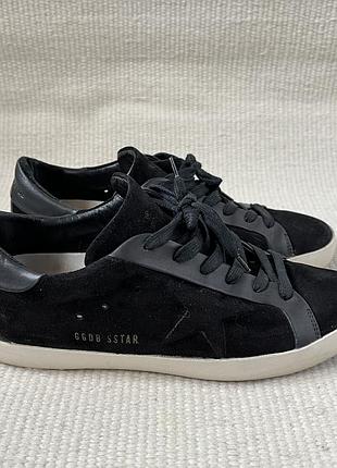 Golden goose оригінал італія чорні замшеві шкіряні снікери кеди
