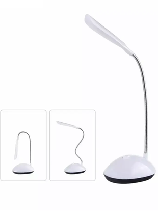 Настольная led лампа mini на батарейках гибкая светодиодная5 фото