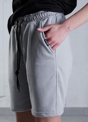 Базовые трикотажные шорты without серые женские