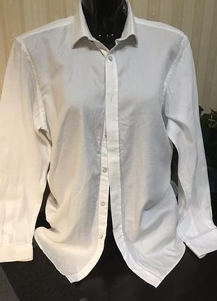 Белая рубашка ted baker 16/34/35/ 109% хлопок