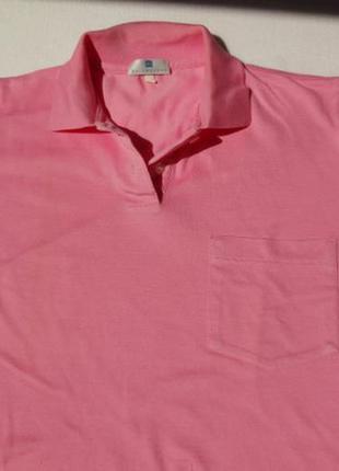 Шотландія. рожеве поло з короткими рукавами. великий розмір.