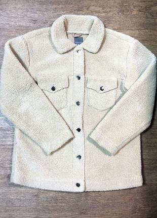 Стильная плюшевая рубашка-куртка тедди от primark(р.м)3 фото
