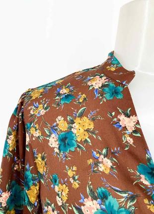 Женская блуза в цветочный принт zara (м)9 фото