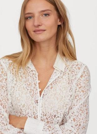 Новая кружевная блуза h&m