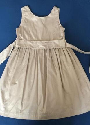 128 нарядное платье бежево-золотого цвета, 132см 8-9 лет 100% натуральное