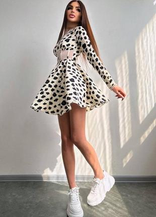 Приталенное платье с корсетной вставкой и юбкой-солнцем ткань: шелк армани7 фото