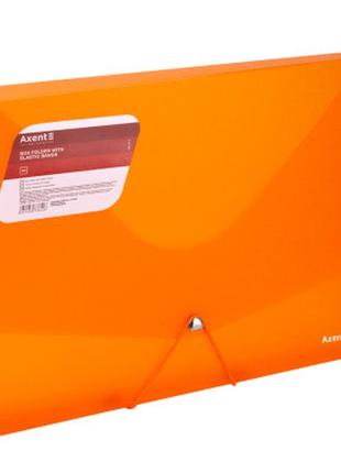 Папка на резинках axent a4 800 мкм transparent orange (1502-25-a)