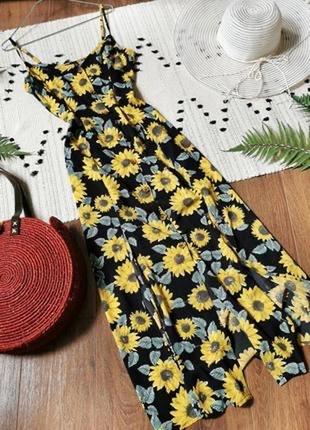 Платье на пуговицах с разрезами h&m