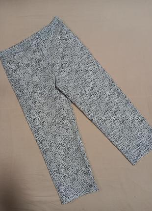 Котонові укорочені брюки кежуал штани кюлоти капрі