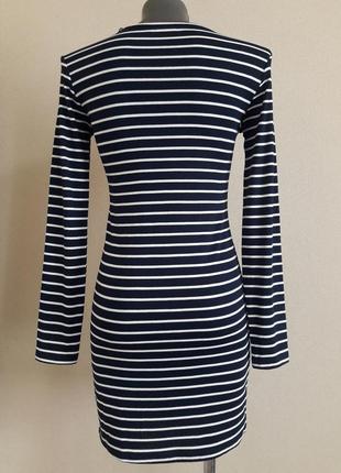 Короткое базовое летнее платье,туника,пляжное платье ebelieve,в полоску