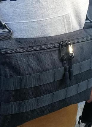 Сумка через плече citybag mini від fivedotsgear (кордура, ykk, molle)5 фото