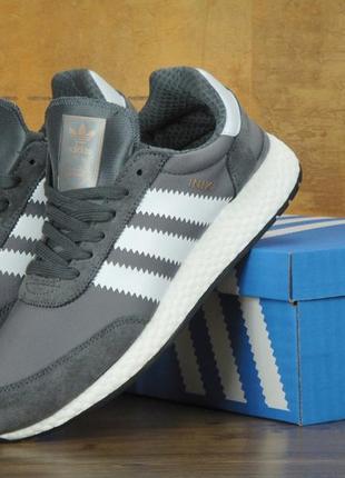 Мужские кроссовки adidas iniki grey white 41-42-43-44