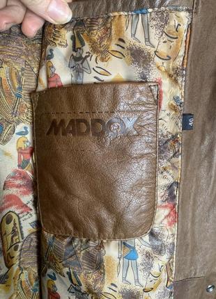 Винтажный кожаный плащ в стиле 90-х утепленный плащ maddox, l6 фото