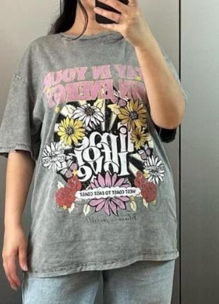 Стильная футболка, туника оверсайз, турция.