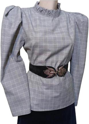 Блуза с пышными рукавами, под винтаж, zara.3 фото