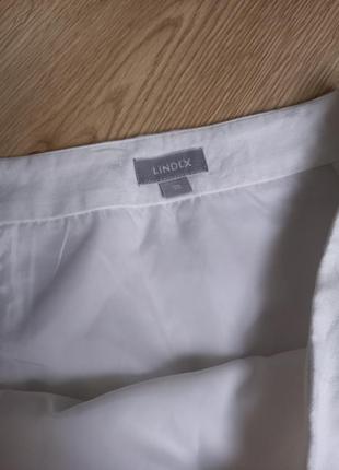 Белая, летняя юбка из натуральной ткани5 фото