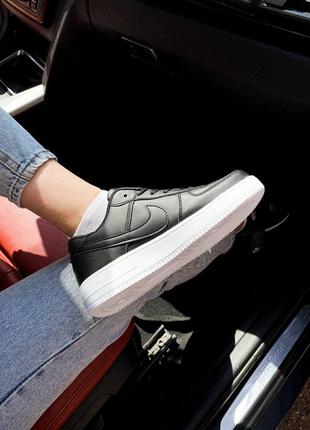 Кросівки унісекс nike air force low  black white sole чорні з білим / кроссовки женские найк аир форсы черные с белым