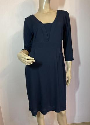 Вискозное нарядное платье синего цвета/l/brend vanilia