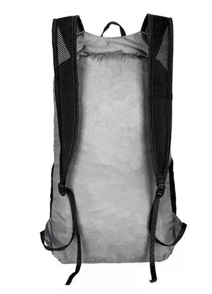 Рюкзак складний 20 л надлегкий сірий, водовідштовхувальна тканина4 фото
