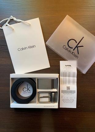 Чоловічий ремінь calvin klein з 2 пряжками