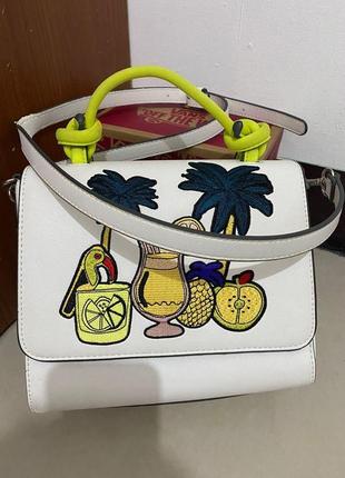 Неймовірна сумка сумочка з вишивкою в тропічний принт коктейль zara3 фото