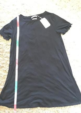 Черное тонкое трикотажное платье