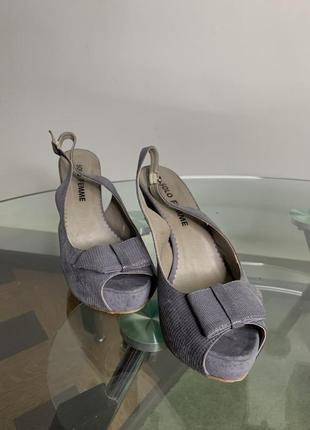 Туфлі сірі,босоніжки