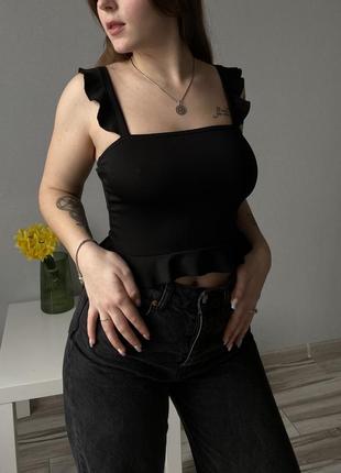 Pretty little think plt plt prettylittlethink плт топ чорний жіночий