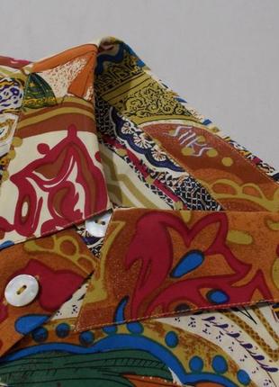 Блуза шелковая яркий восточный принт 'silks' 50-52р6 фото