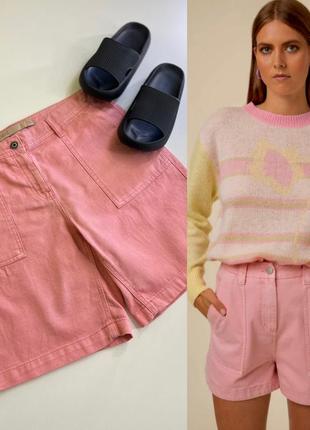 Розовые коттоновые шорты1 фото