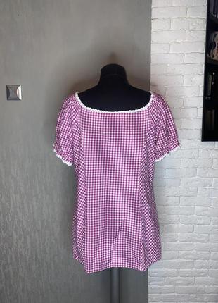 Винтажная блуза блузка в клетку большого размера батал австрия sheego2 фото